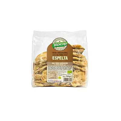 Mini crackers espelta trigo sarraceno 200 g, Biocop