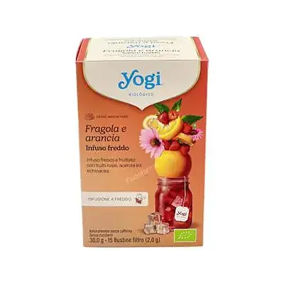Yogi fresa naranja infusión frio BIO 15 bolsitas, Yogi Tea
