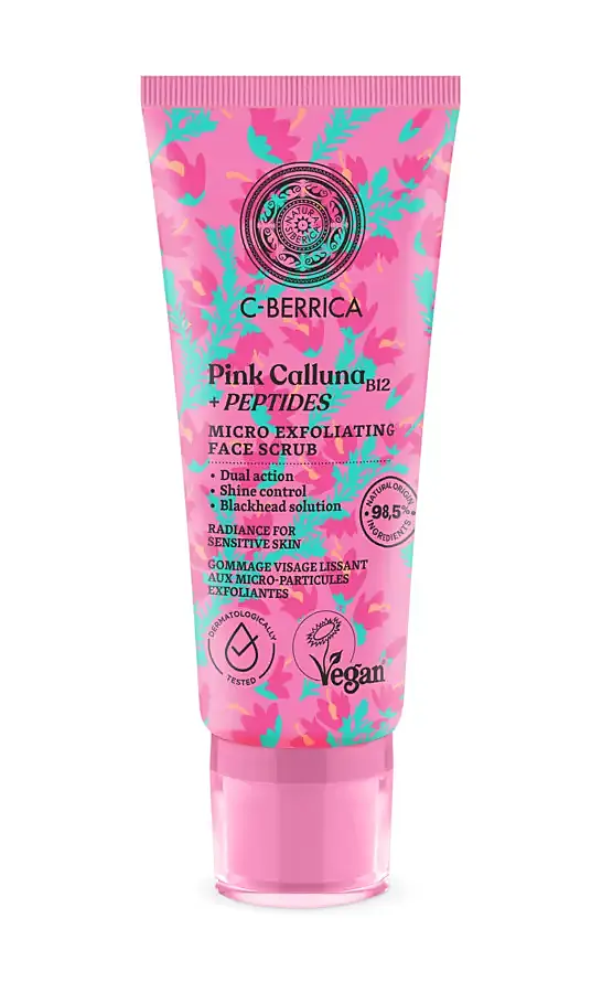 Pink calluna exfoliante facial de microparticulas 100 ml, Natura Siberica