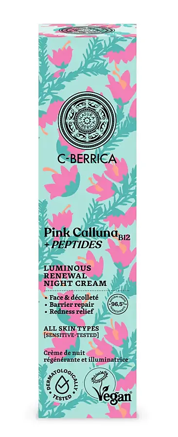 Pink calluna crema de noche renovadora e iluminadora 50 ml, Natura Siberica