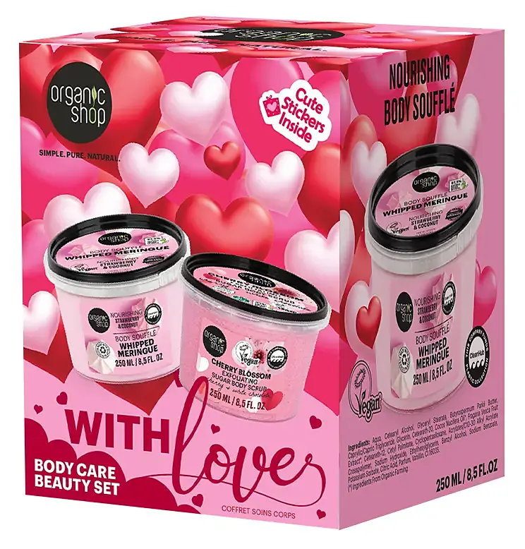Set de cuidado corporal with love 250 ml/ 250 ml, Organic Shop