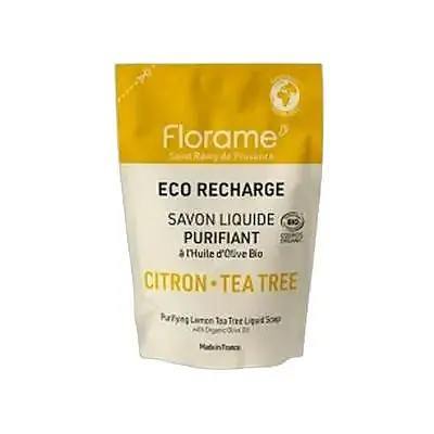 Recarga jabón líquido de limón y árbol de té BIO 470 ml, Florame