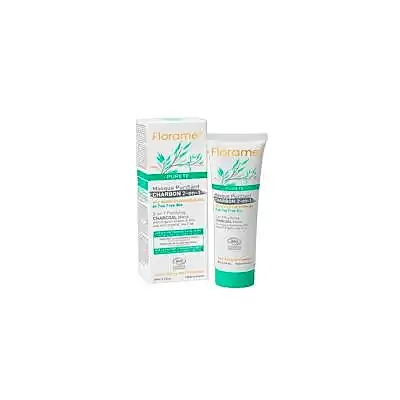 Máscara purificante carbón 2 en 1 purete 65 ml, Florame
