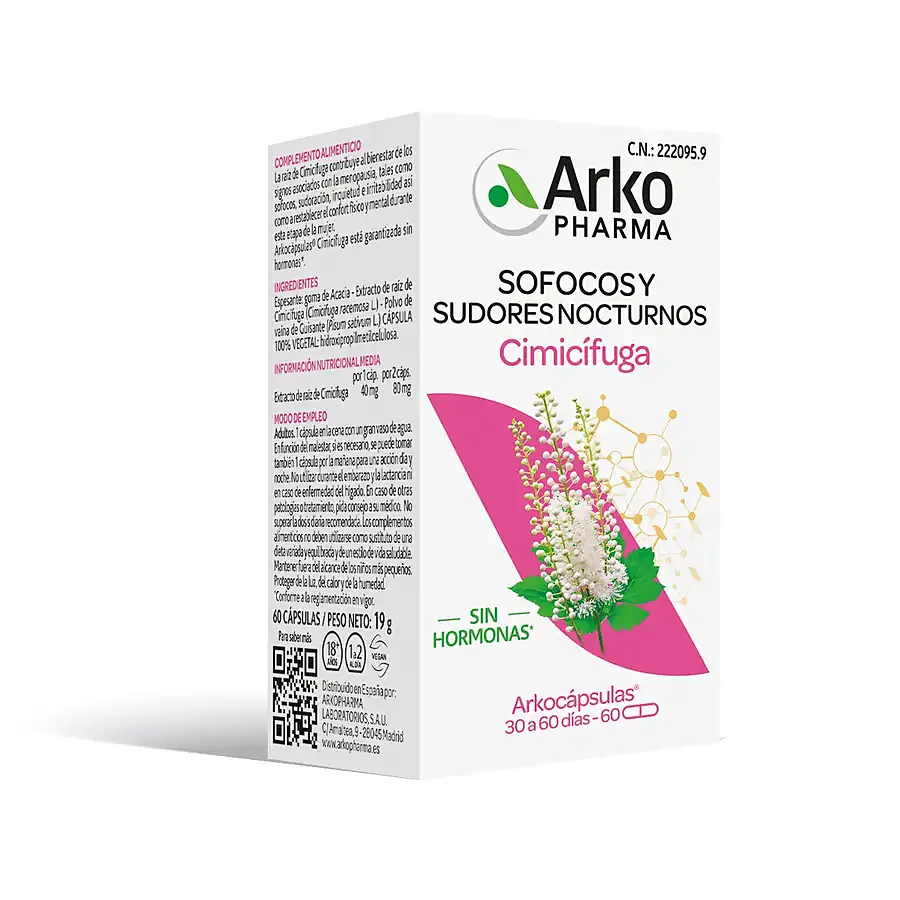 Arkocapsulas cimicifuga 60 cápsulas, Arkopharma
