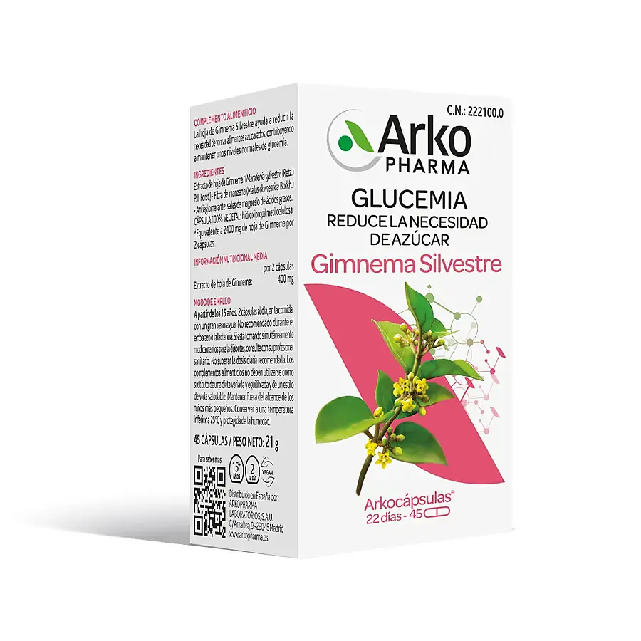 Arkocapsulas gymnema silvestre 45 cápsulas, Arkopharma