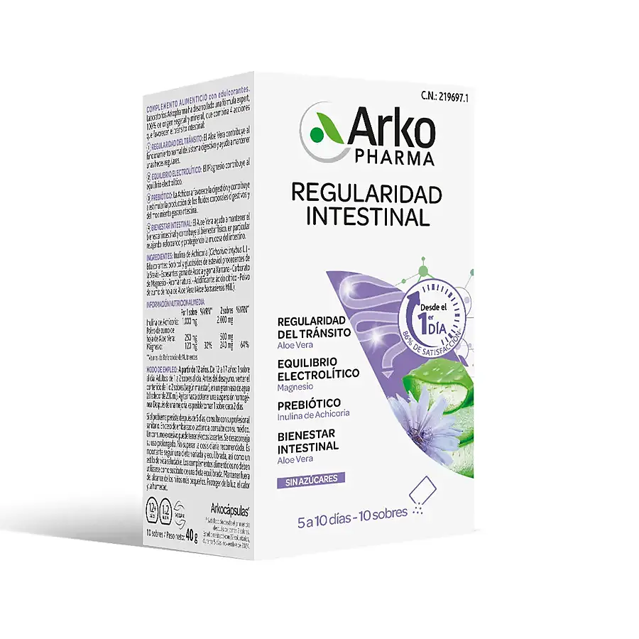 Arkocapsulas regularidad intestinal 10 sobres, Arkopharma