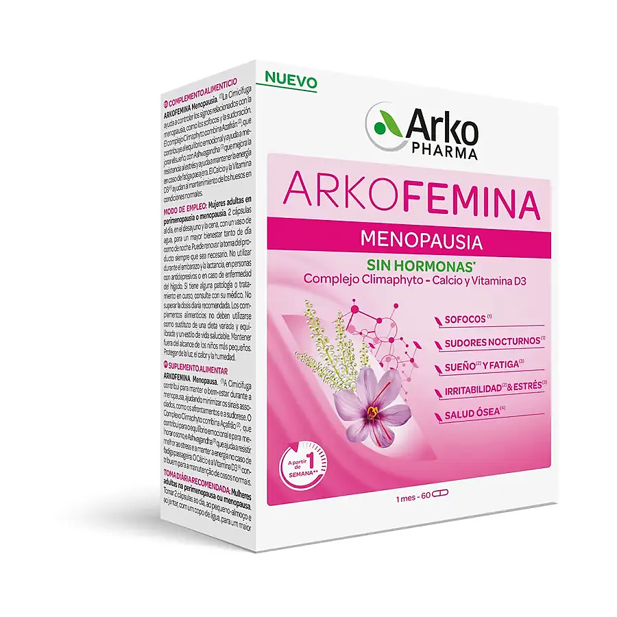 Arkofemina menopausia 60 cápsulas, Arkopharma