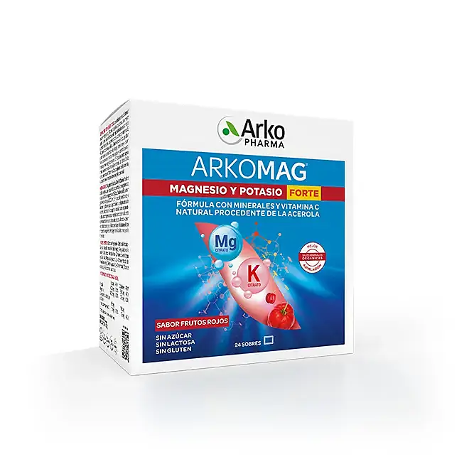 Arkomag magnesio y potasio forte 24 sobres, Arkopharma