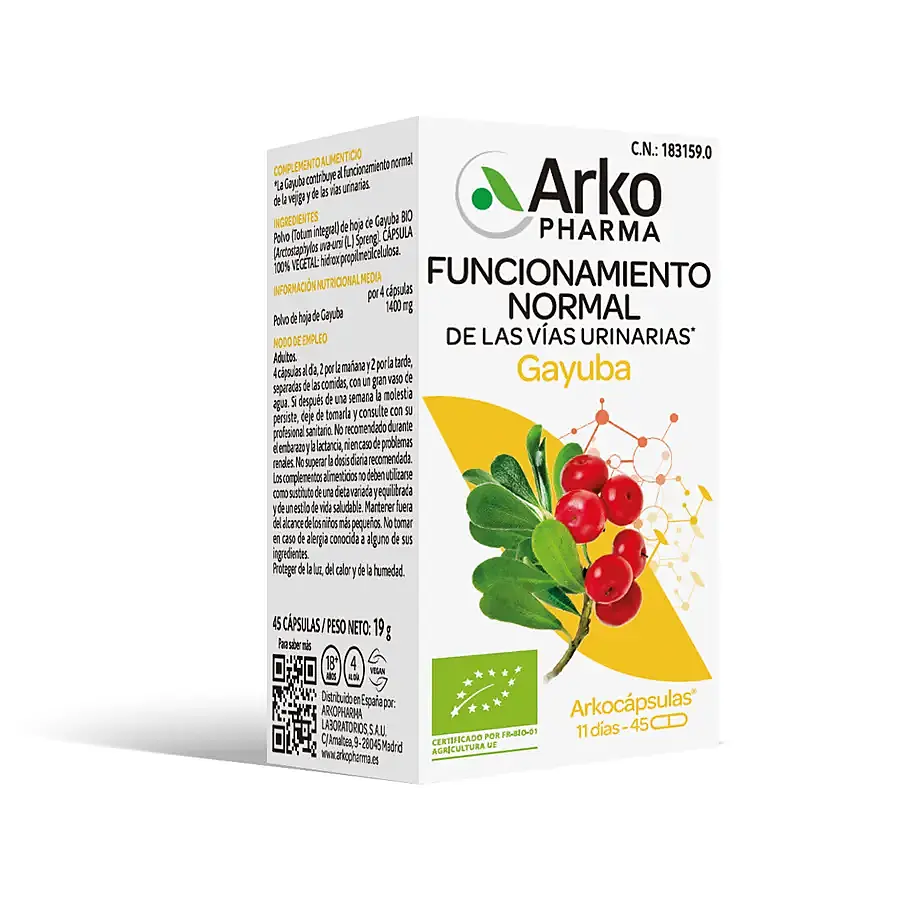 Arkocapsulas gayuba 45 cápsulas, Arkopharma