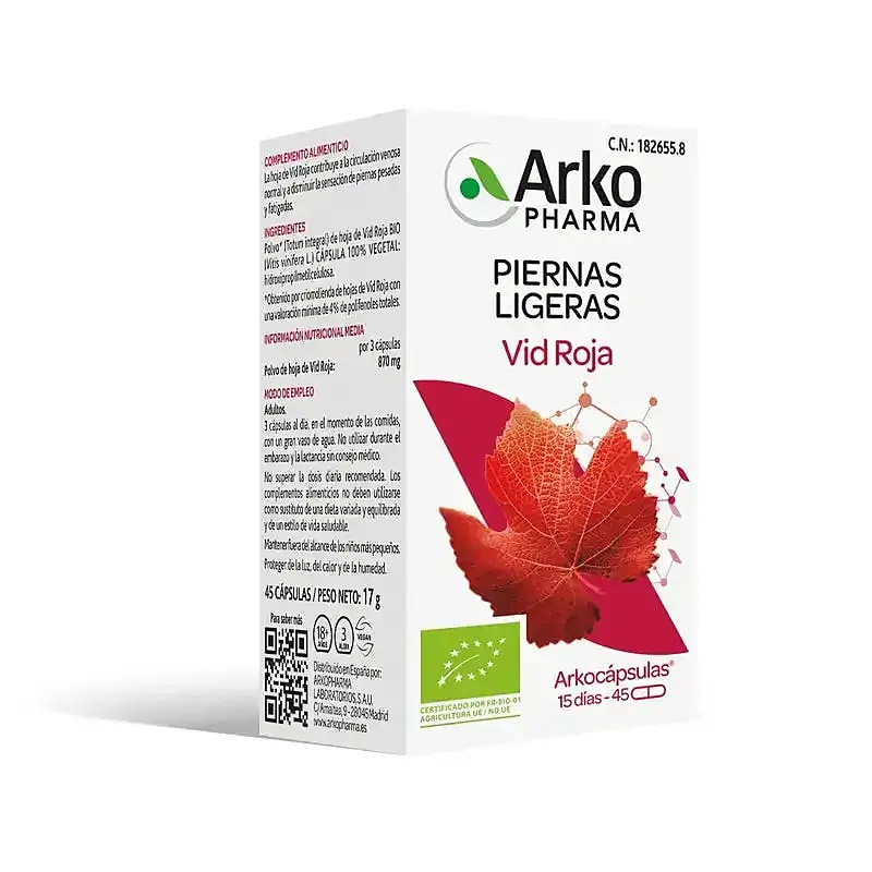 Arkocapsulas vid roja BIO 45 cápsulas, Arkopharma