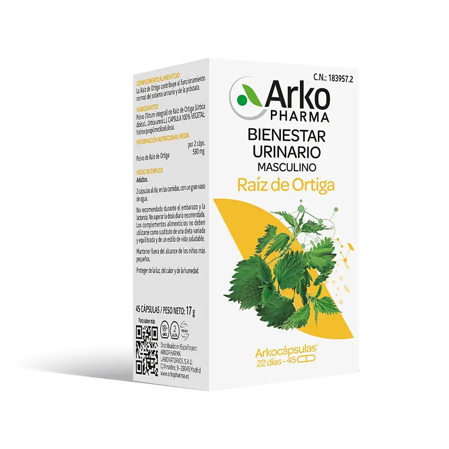 Arkocapsulas raíz de ortiga 45 cápsulas, Arkopharma