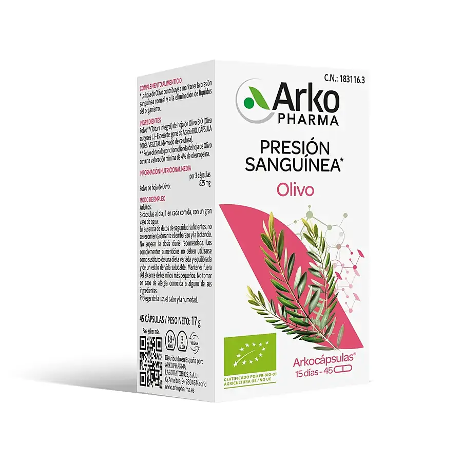 Arkocapsulas olivo BIO 45 cápsulas, Arkopharma