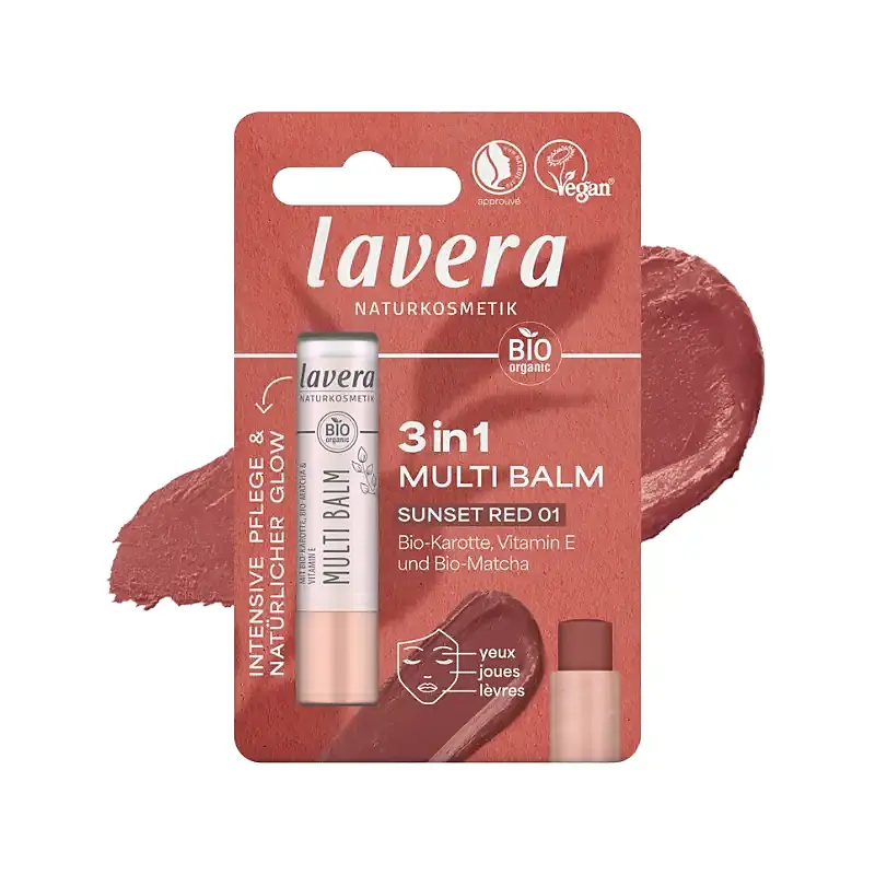 Bálsamo multiusos blister 01 sunset red, Lavera