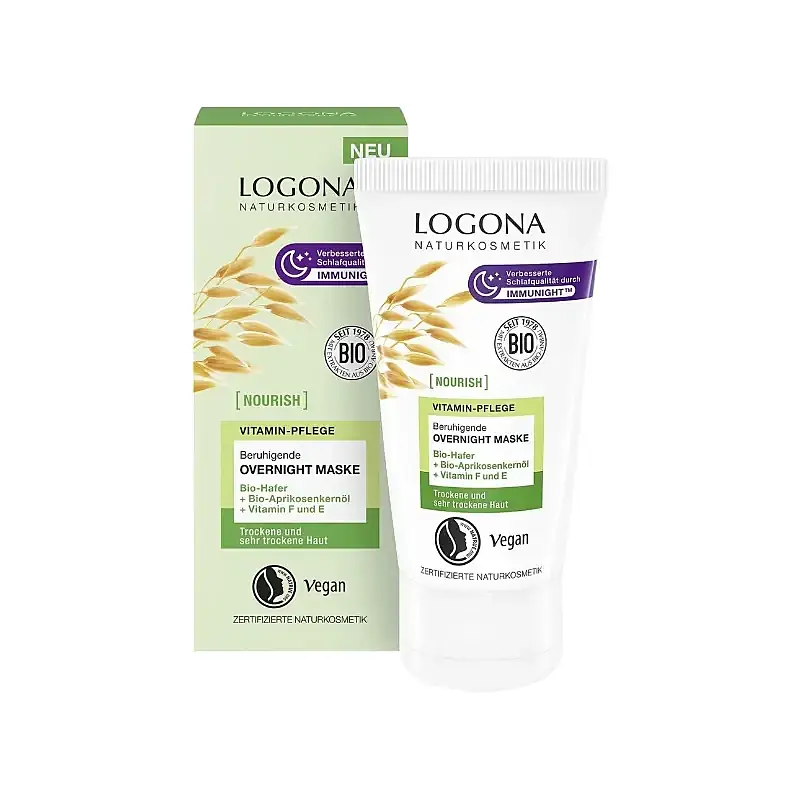 Mascarilla vitaminica calmante nocturna avena & vitamina F y e BIO, Logona