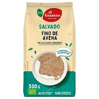 Salvado avena fino BIO 500 g, El Granero
