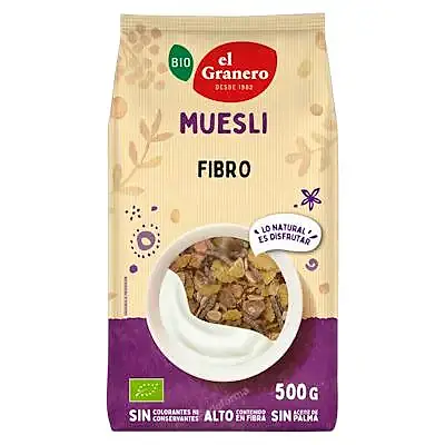 Fibro muesli BIO 500 g, El Granero