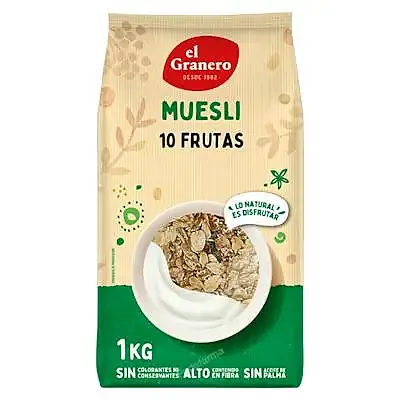 Muesli 10 frutas BIO 1 kg, El Granero