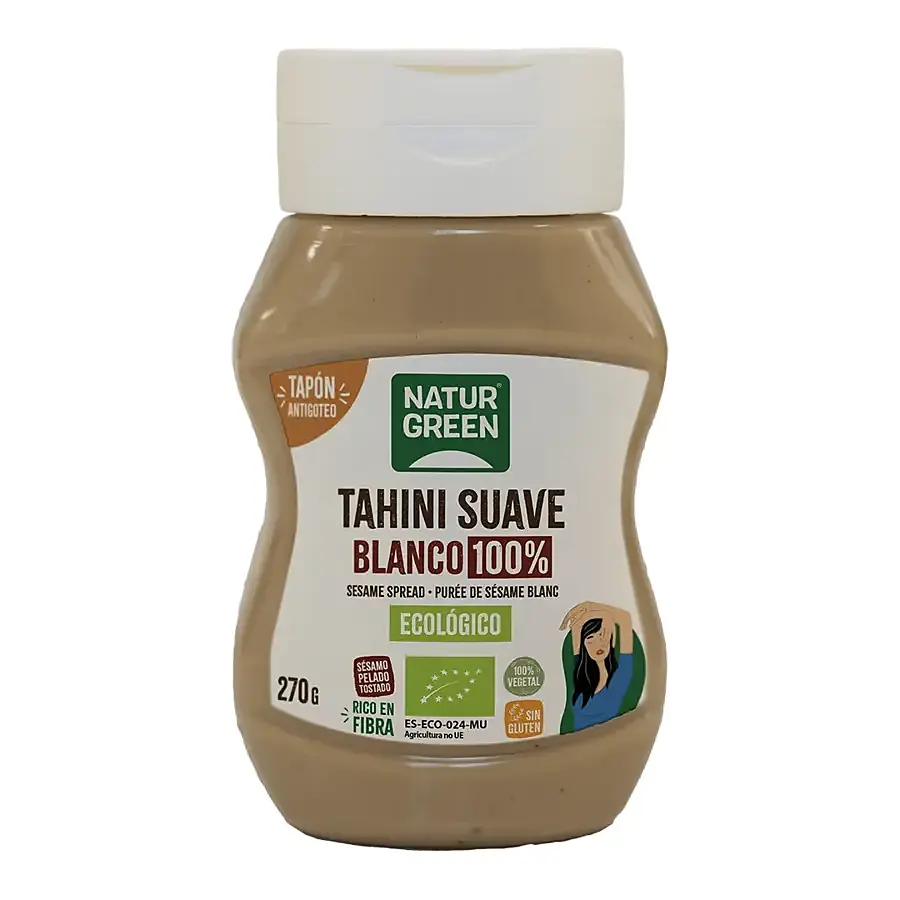 Tahin suave blanco antigoteo BIO 270 g, Naturgreen
