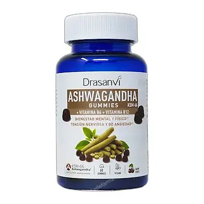 Ashwagandha KSM-66 cereza 60 gominolas, Drasanvi