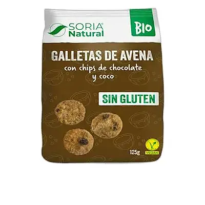 Galletas avena chocolate y coco, Soria Natural