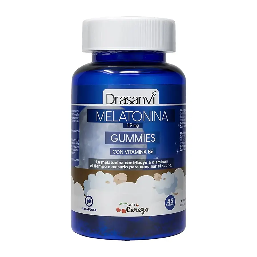 Melatonina 1,9 mg + vitamina B6 cereza 45 gominolas, Drasanvi