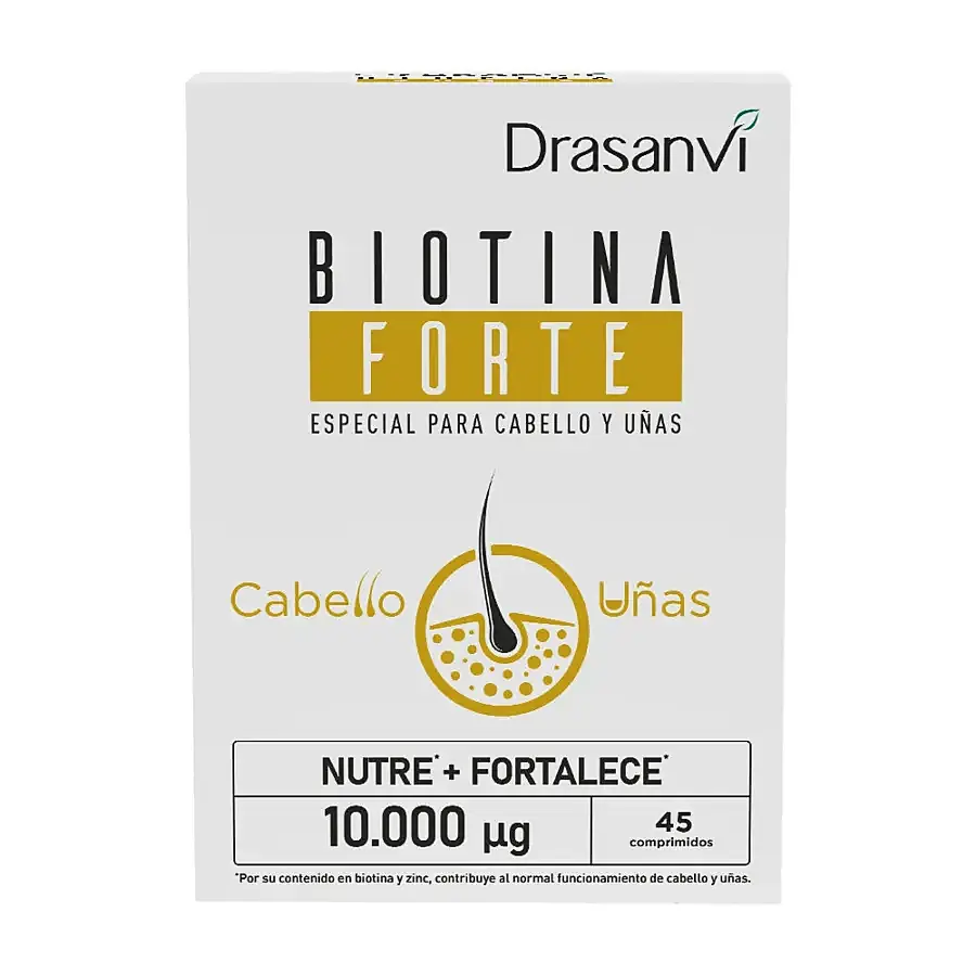 Biotina forte 10.000UG 45 comprimidos, Drasanvi