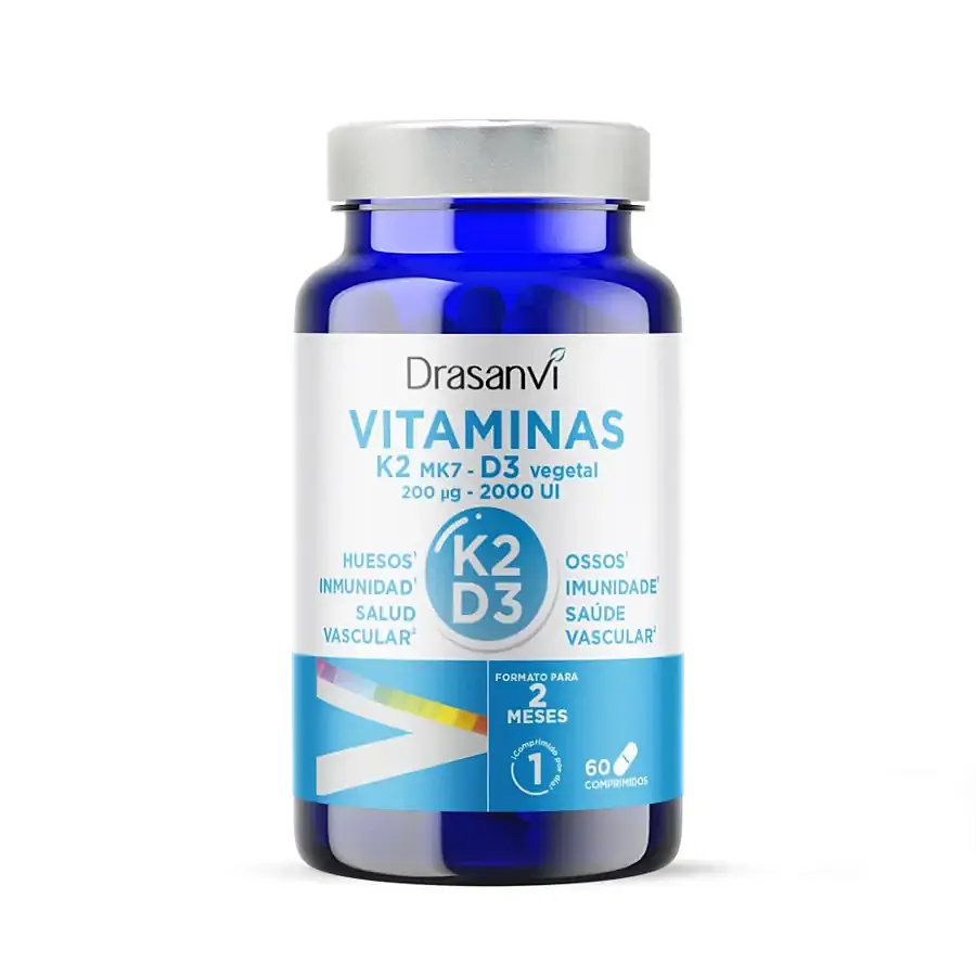 Vitamina K2 + D3 60 comprimidos, Drasanvi