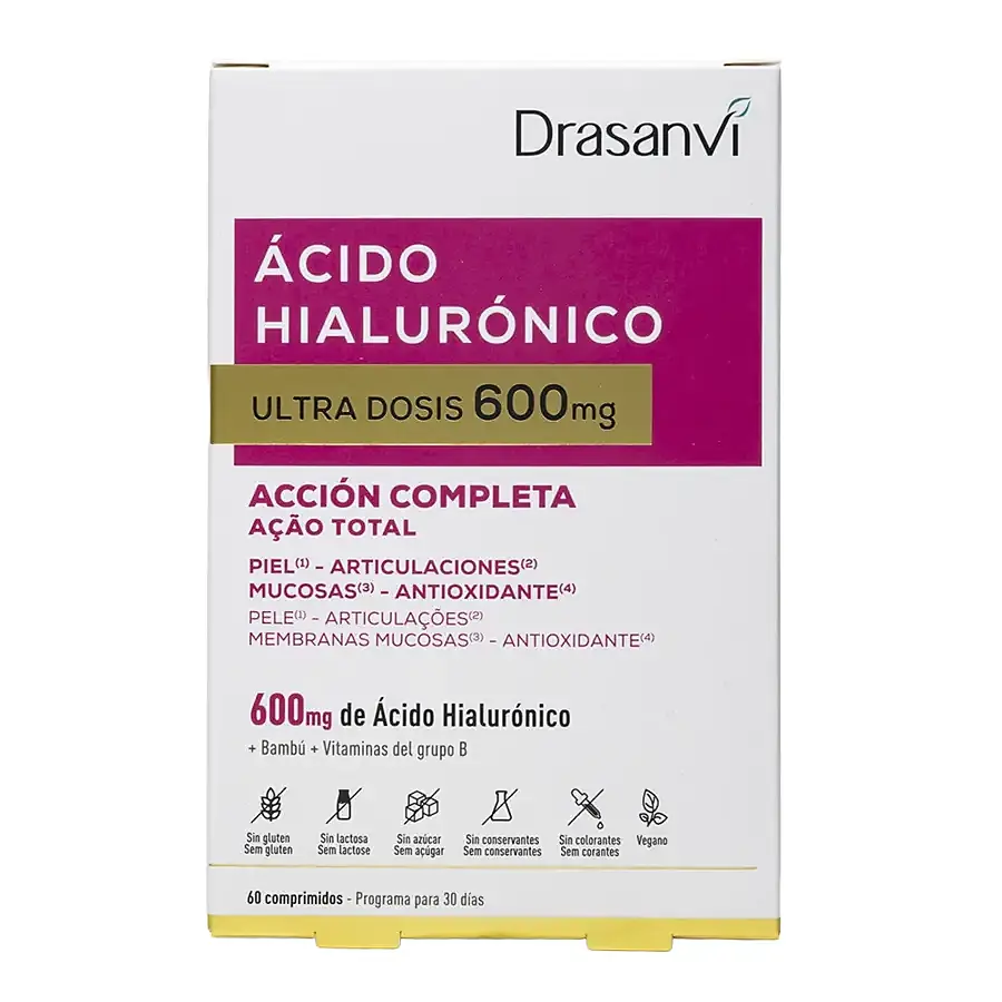 Ácido hialurónico 600 mg 60 comprimidos, Drasanvi