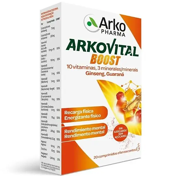 Arkovital boost 20 comprimidos efervescentes, Arkopharma