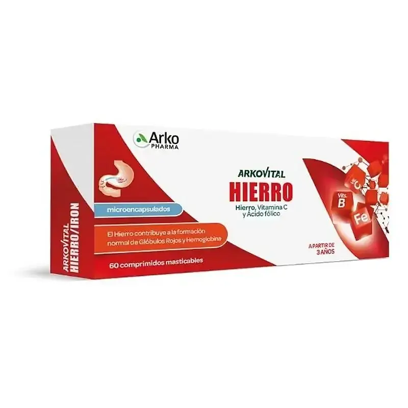 Arkovital hierro 60 comprimidos masticables, Arkopharma