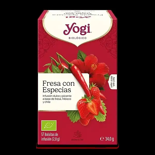 Fresa con especias 17 bolsitas, Yogi Tea
