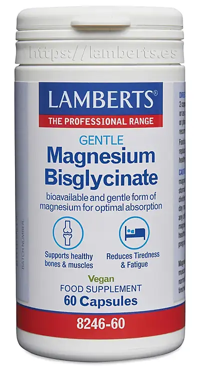 Magnesio bisglicinato 150 mg 60 comprimidos, Lamberts