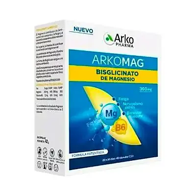 Arkomag bisglicinato de magnesio 60 cápsulas, Arkopharma